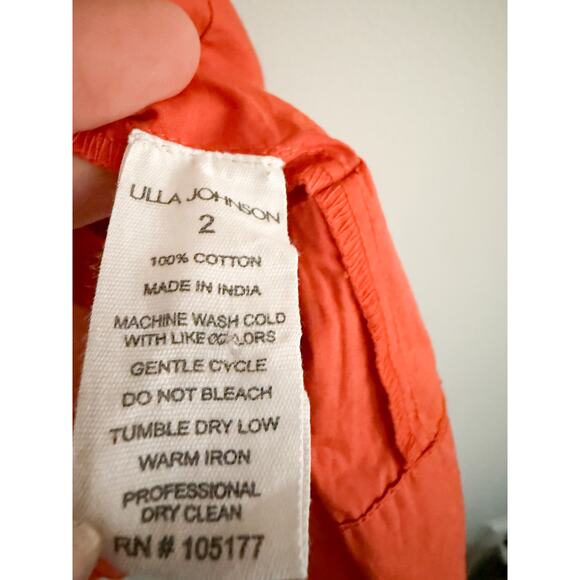 Ulla Johnson | Mae Mini Dress in Coral | Sz 2 - Picture 9 of 12